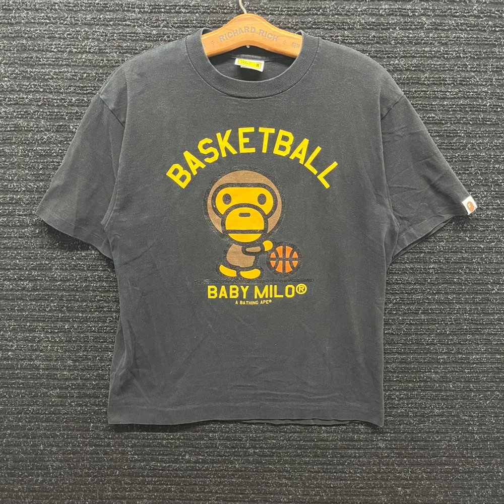 A Bathing Ape Baby Milo Basketball T-Shirt LA Kobe 24 Black Mens M Japan